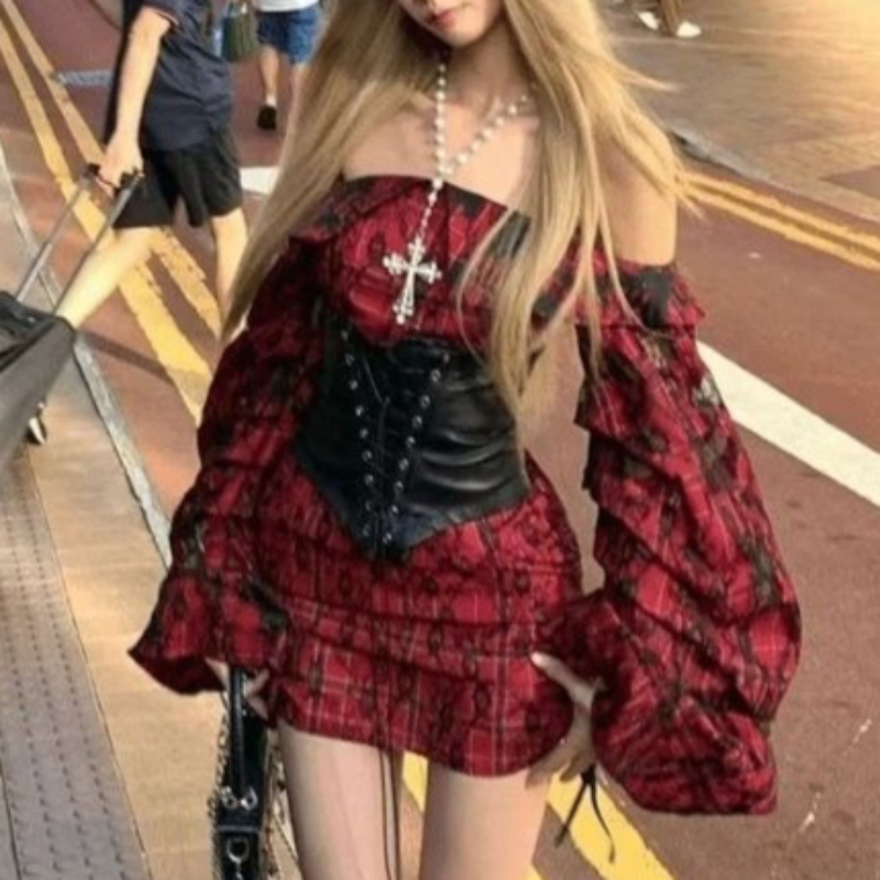 Vintage Fashion Outfit - Japanese Gothic Y2k Lolita Style Dress