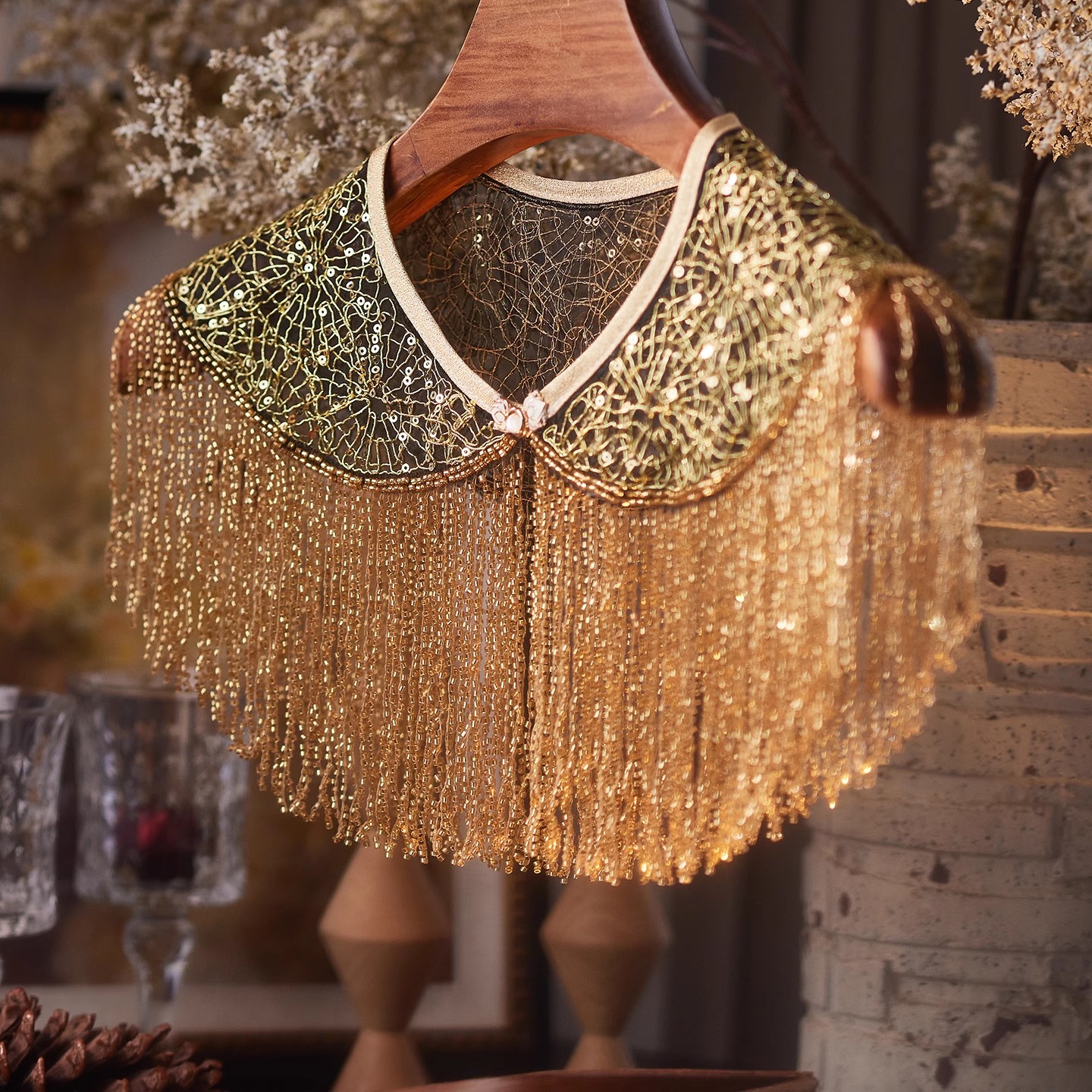 Vintage Fashion Style Female - Women's Spring Summer Vintage Gold Lace