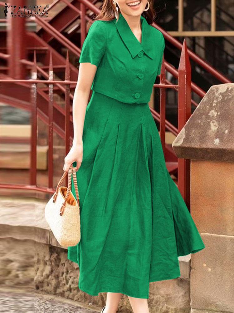 Vintage Fashion Outfit - ZANZEA Women Two Piece Sets 2024
