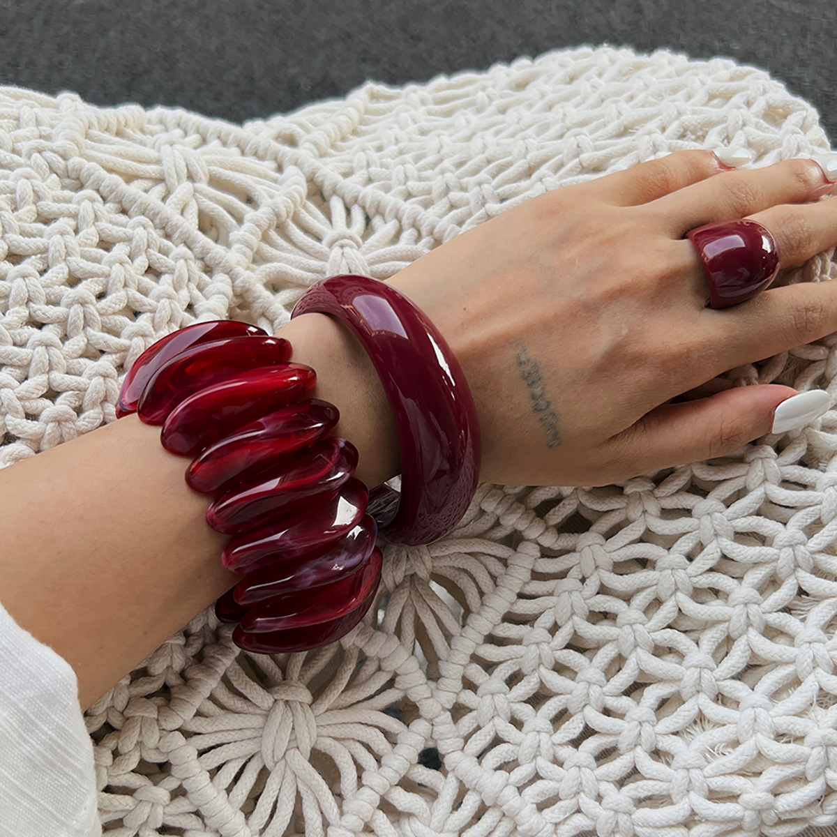 Z Vintage Fashion - IngeSight.Z Boho Punk Geometric Acrylic Resin