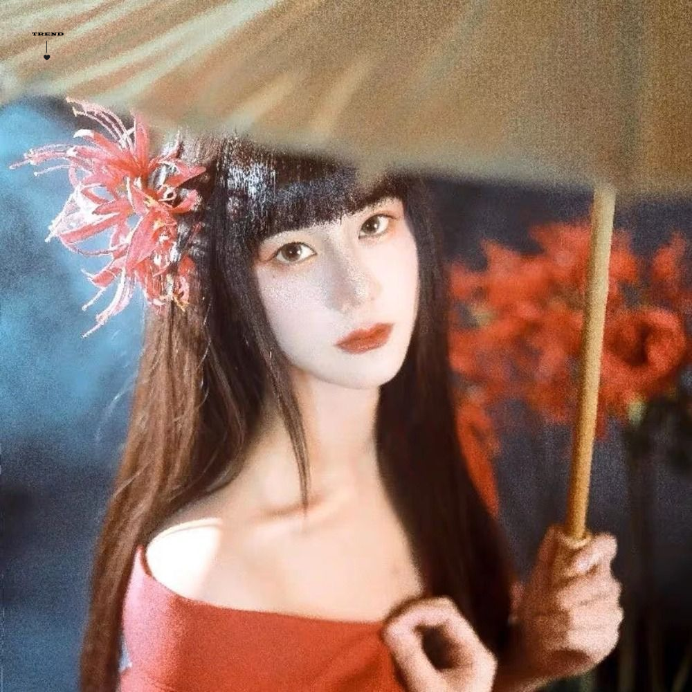 Vintage Fashion Photographers - Vintage Artificial Flowers Lycorisradiata Hair Stick