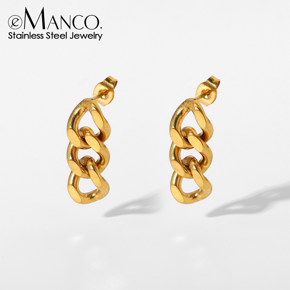 Vintage Fashion Outlet - eManco Vintage Punk Cuban Chain Earrings,