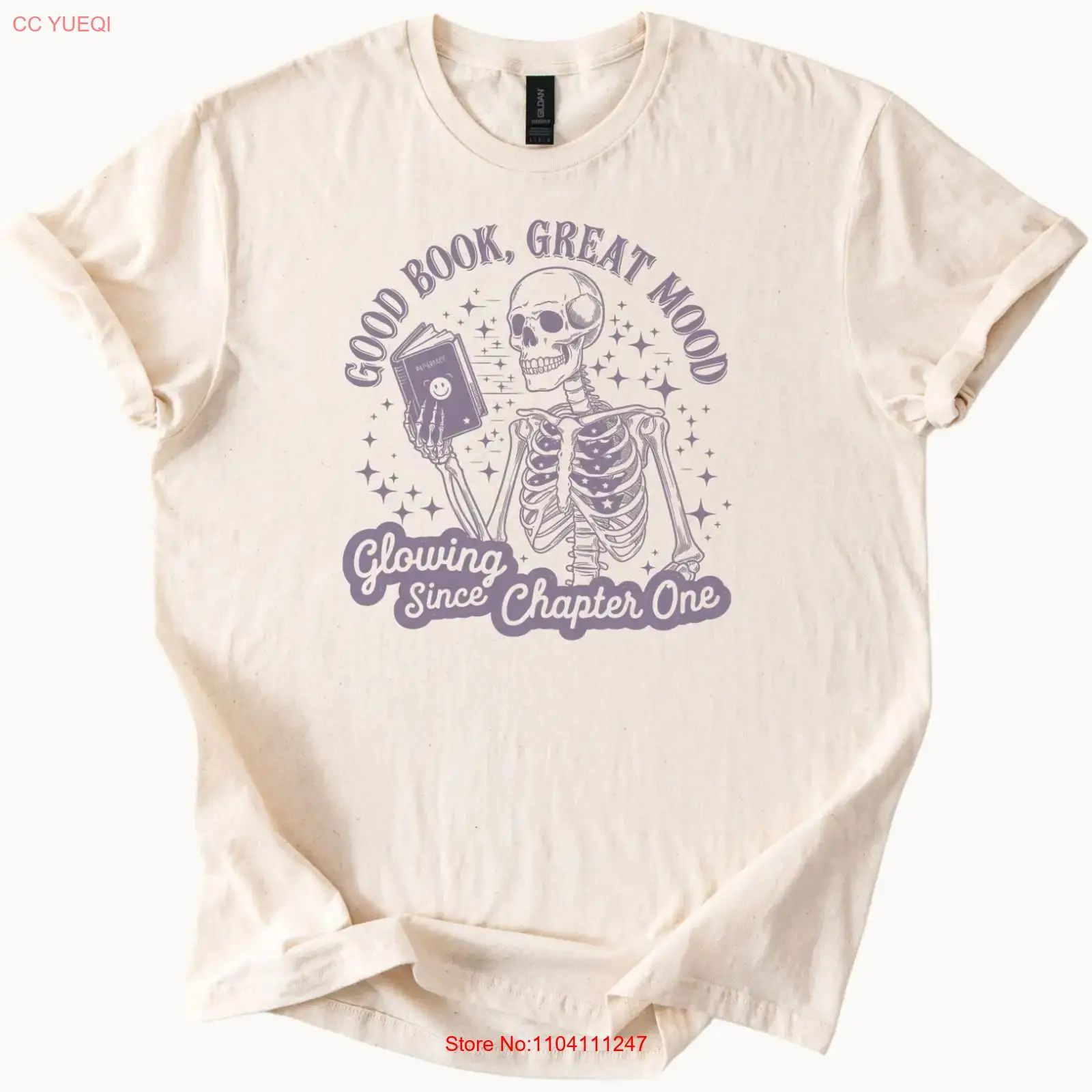 Vintage Fashion Knitwear Book - Book Lover Skeleton T Shirt Good