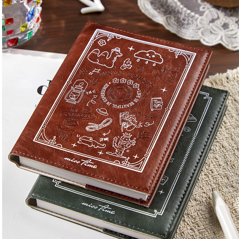 A6 Vintage Faux Leather Bound  - Vintage Fashion Journal ulasan dan harga