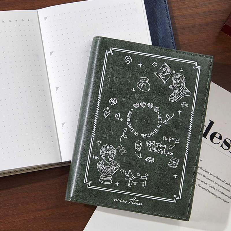 A6 Vintage Faux Leather Bound  - Vintage Fashion Journal ulasan dan harga