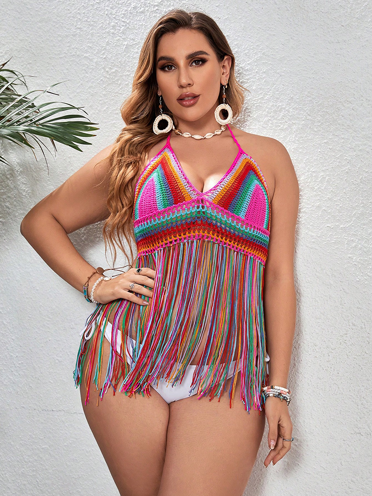 Plus Size Crochet Halter Top B - Crochet Top Boho ulasan dan harga