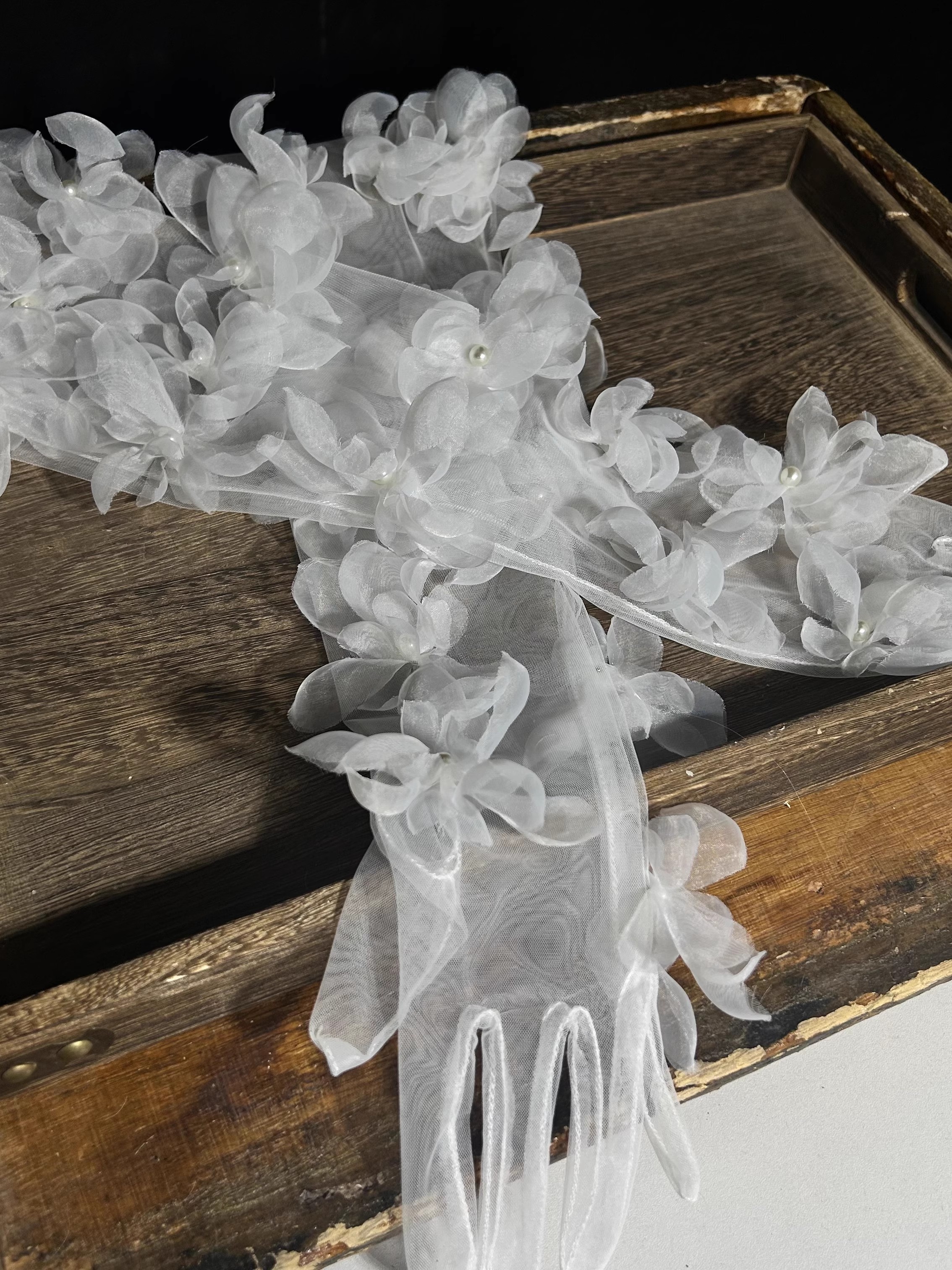 Long Flower Mesh Glove Women's - Vintage Fashion Photographers ulasan dan harga