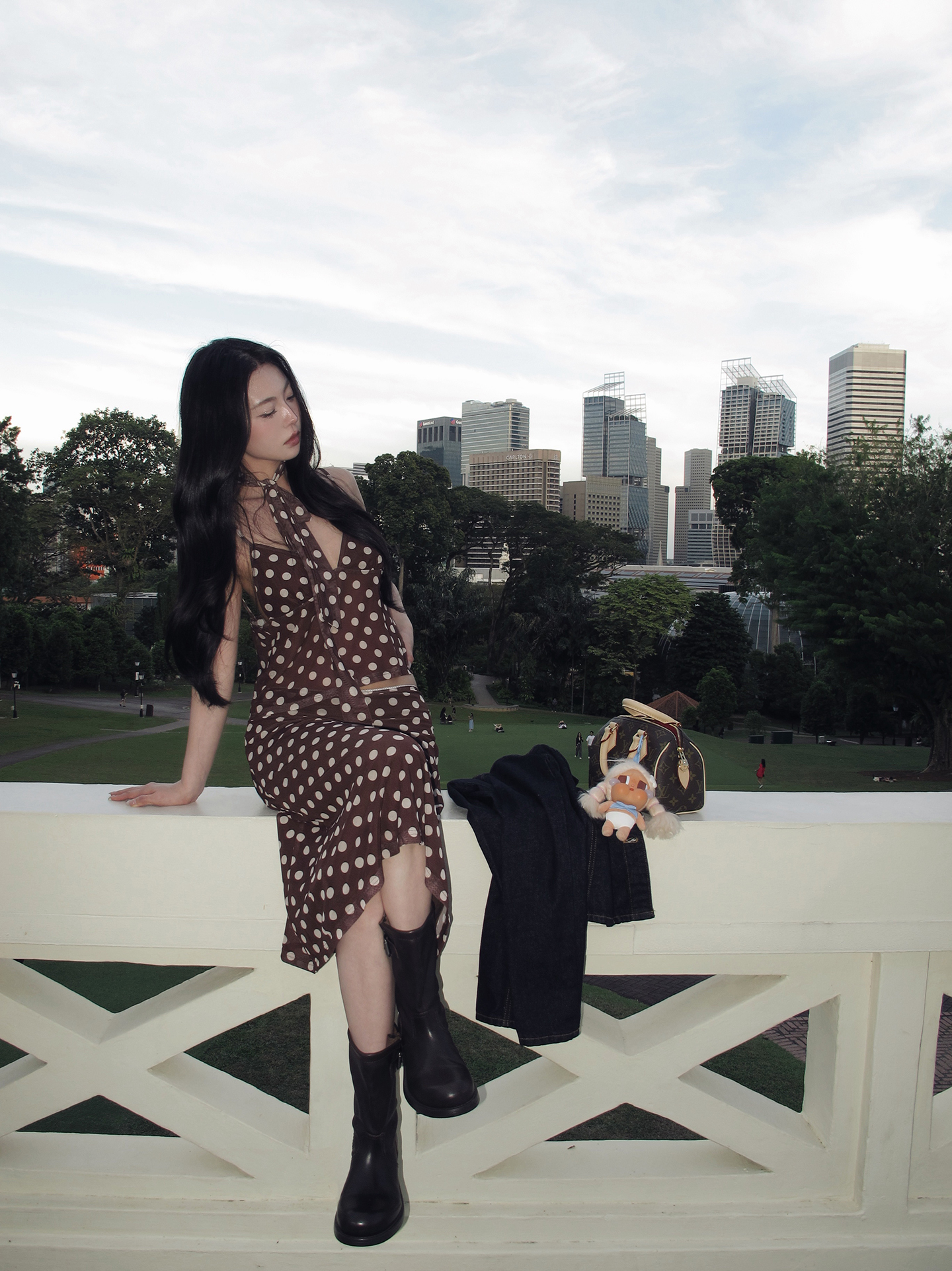 Black Cherry Retro Style Mesh  - Vintage Fashion Hong Kong ulasan dan harga