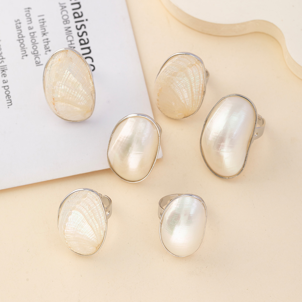 Vintage Chunky Shell Rings for - Vintage Fashion Outlet ulasan dan harga
