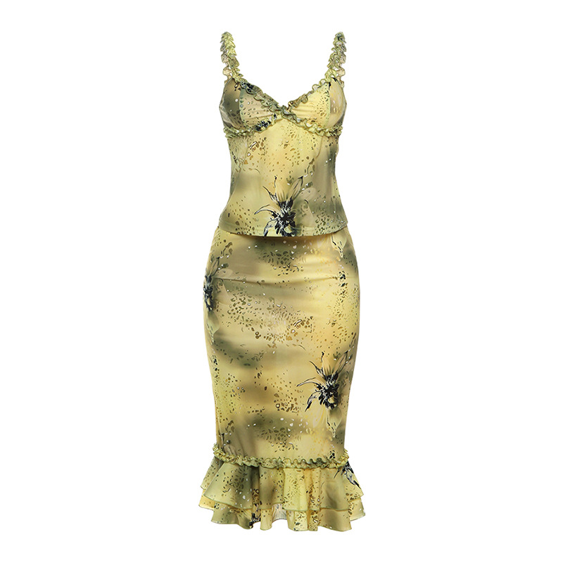 Women's Dress 2 Piece Floral P - Vintage Fashion Outfit ulasan dan harga