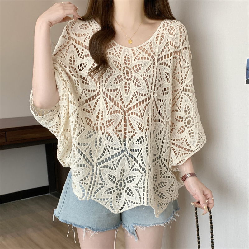 Crochet Lace Top Women Sheer O - Crochet Top Boho ulasan dan harga