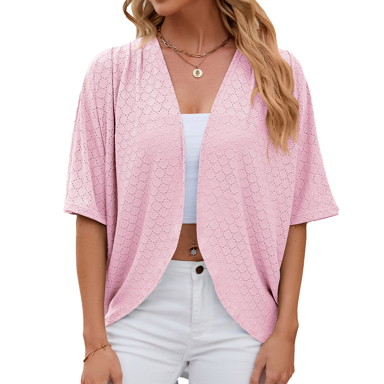2024 Elegant Women's Mid Sleev - Crochet Top Boho ulasan dan harga