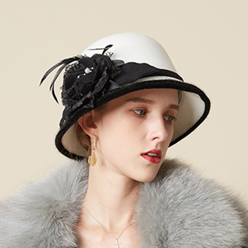 Ladies' Elegant British Style  - Vintage Fashion Hats ulasan dan harga