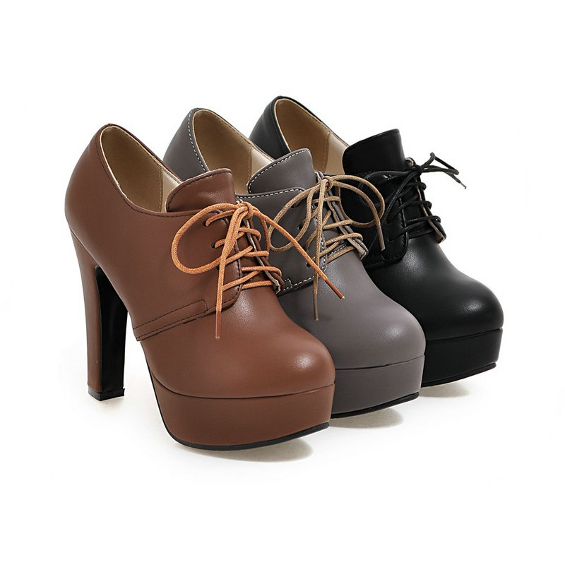 Round Toe Brown Black Gray Lac - Vintage Fashion Dresses ulasan dan harga