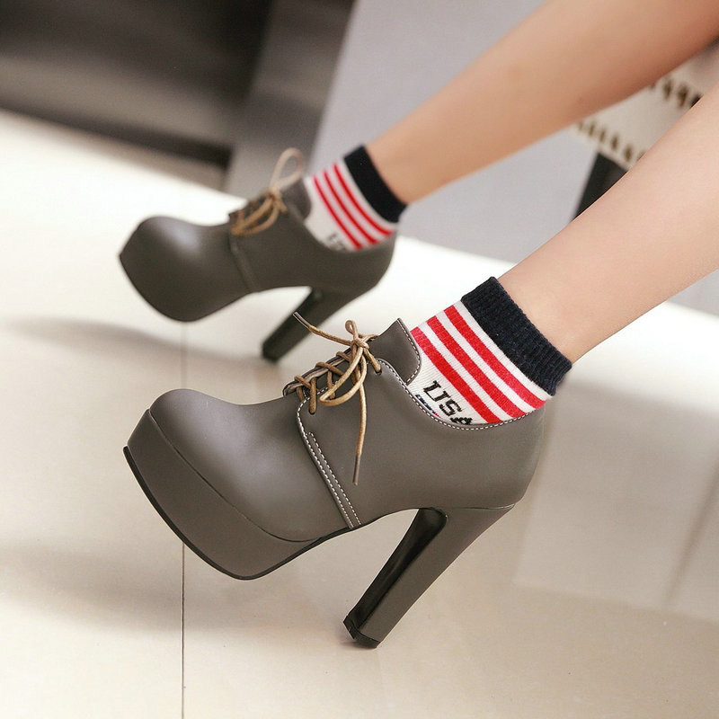 Round Toe Brown Black Gray Lac - Vintage Fashion Dresses ulasan dan harga