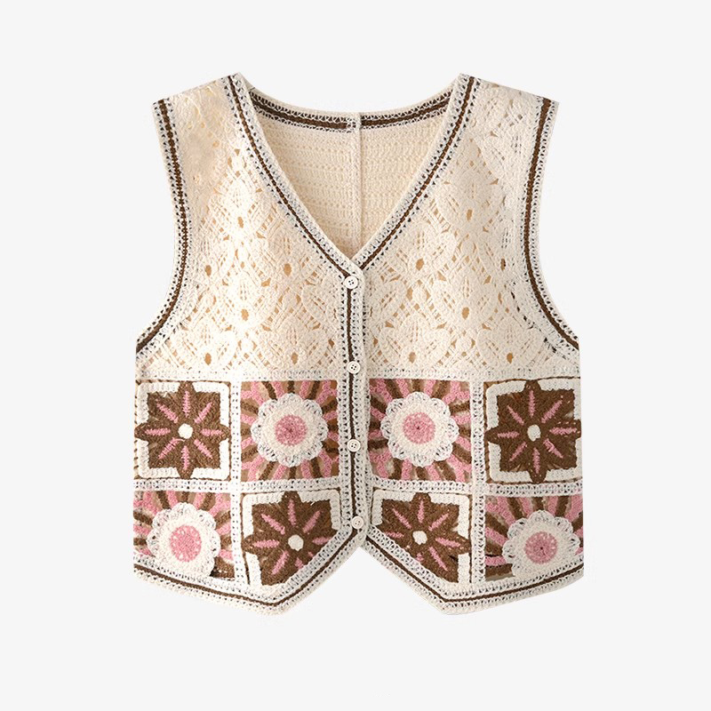 Granny Square Crochet Vest Wom - Crochet Top Boho ulasan dan harga