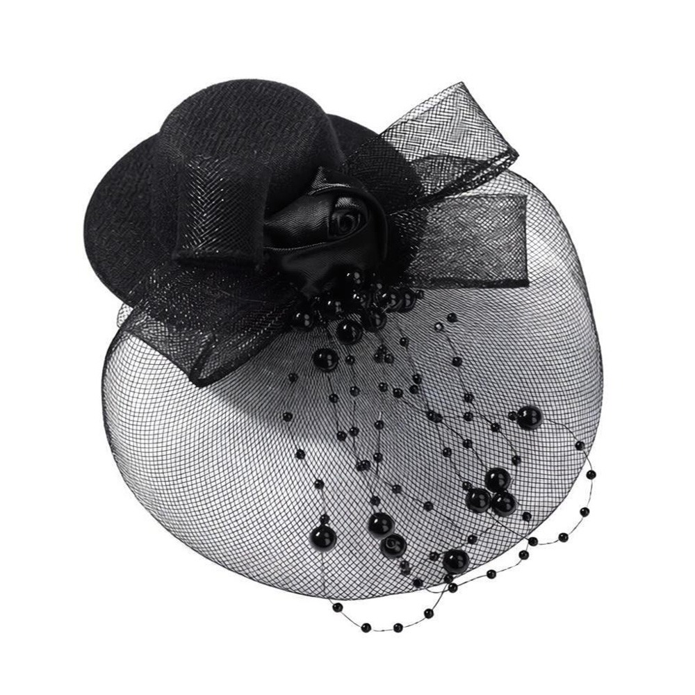Fashion Elegant Mesh Top Hat B - Vintage Fashion Hats ulasan dan harga