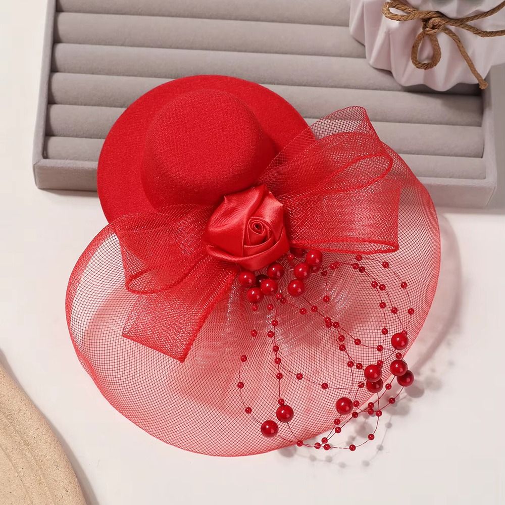 Fashion Elegant Mesh Top Hat B - Vintage Fashion Hats ulasan dan harga