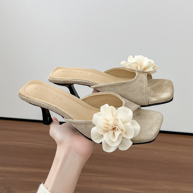 Vintage Summer Thin Heel Flowe - Vintage Outdoor Fashion ulasan dan harga