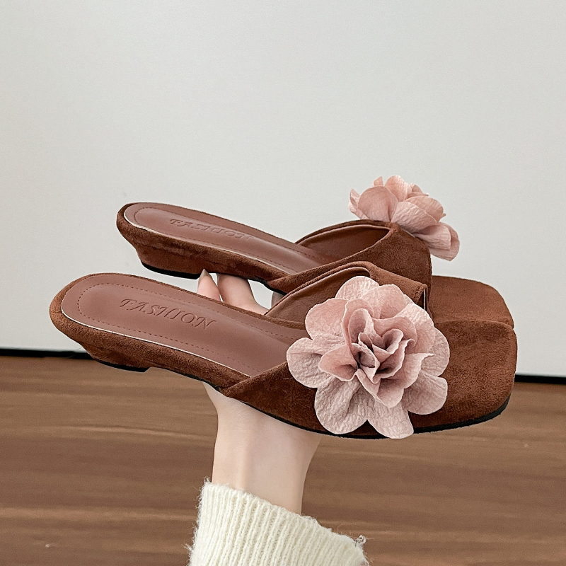 Vintage Summer Thin Heel Flowe - Vintage Outdoor Fashion ulasan dan harga