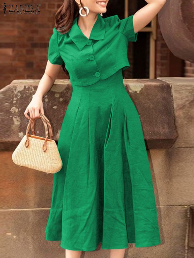 ZANZEA Women Two Piece Sets 20 - Vintage Fashion Outfit ulasan dan harga