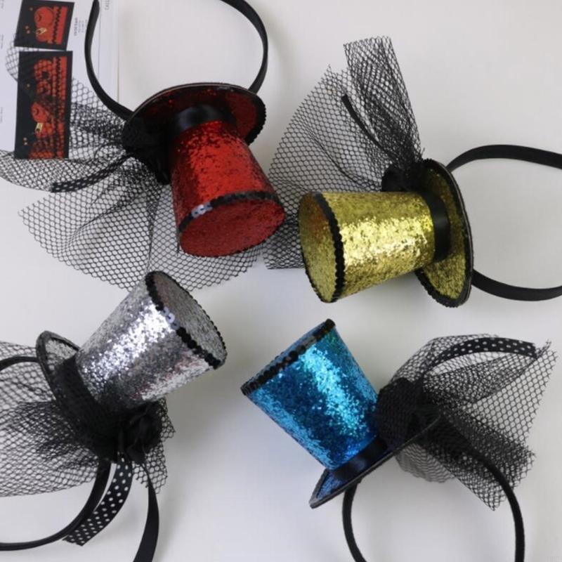 49MF Veil Top Hat Fascinators  - Vintage Fashion Hats ulasan dan harga