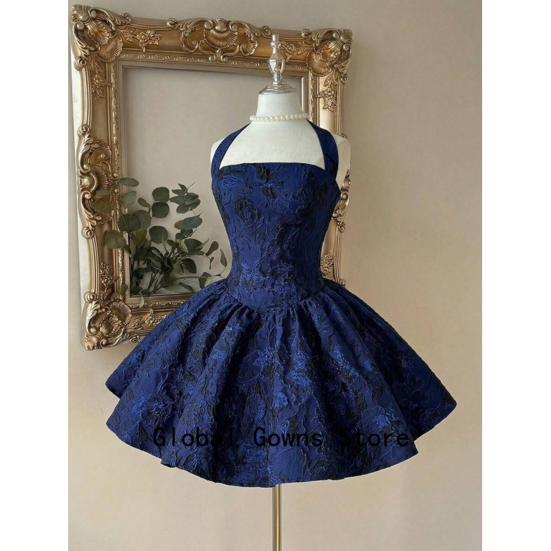 Royal Blue Vintage Halter Prom - Vintage Fashion Hong Kong ulasan dan harga
