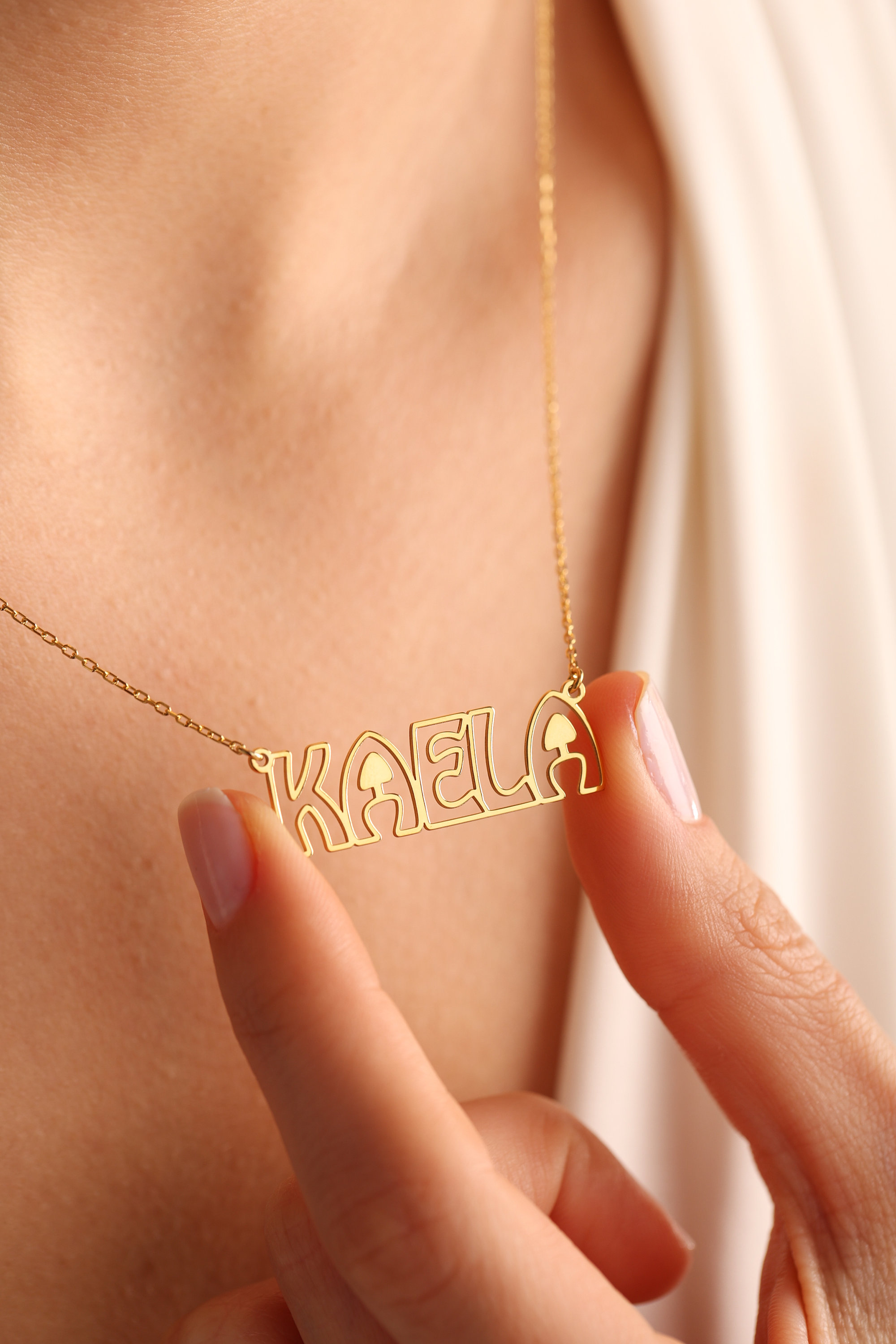 Custom Simple Name Necklace Pe - Vintage Fashion Font ulasan dan harga