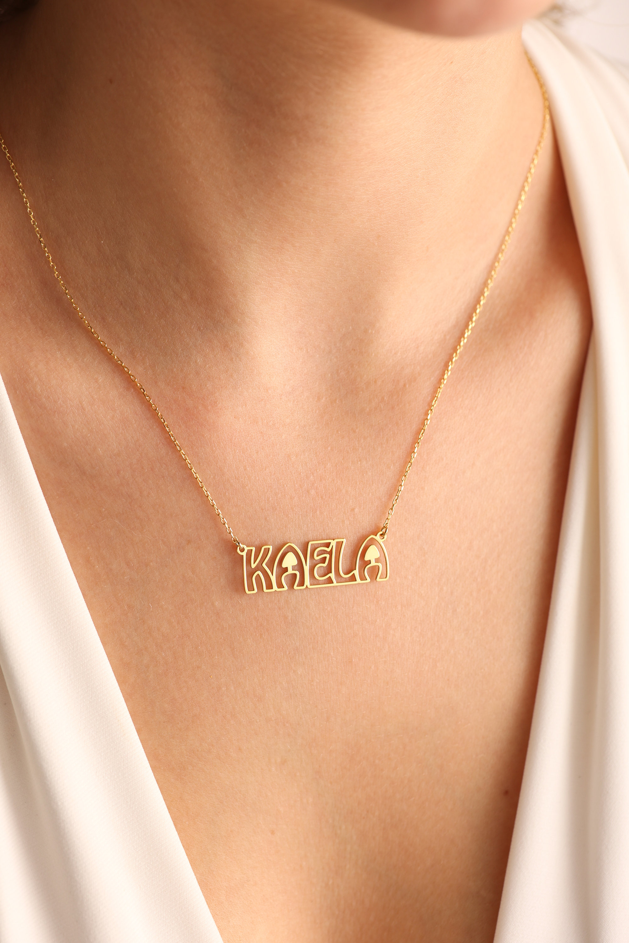 Custom Simple Name Necklace Pe - Vintage Fashion Font ulasan dan harga