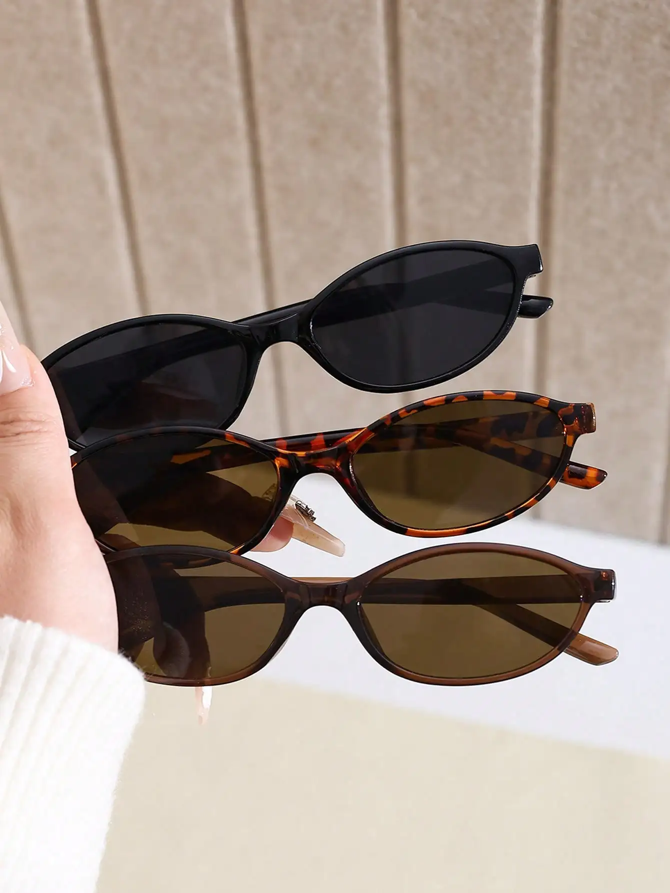 1 Pair Retro Geometric Full Fr - Vintage Fashion Outfit ulasan dan harga
