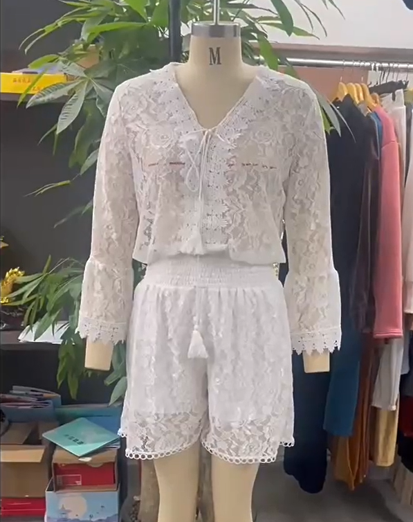 Hollow Embroidery Lace Crochet - Crochet Top Boho ulasan dan harga