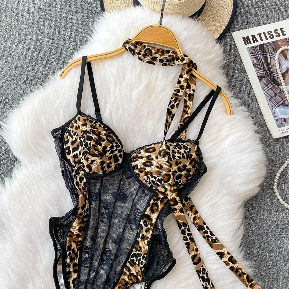 Women Hotsweet V-neck Leopard  - Vintage Fashion Women ulasan dan harga