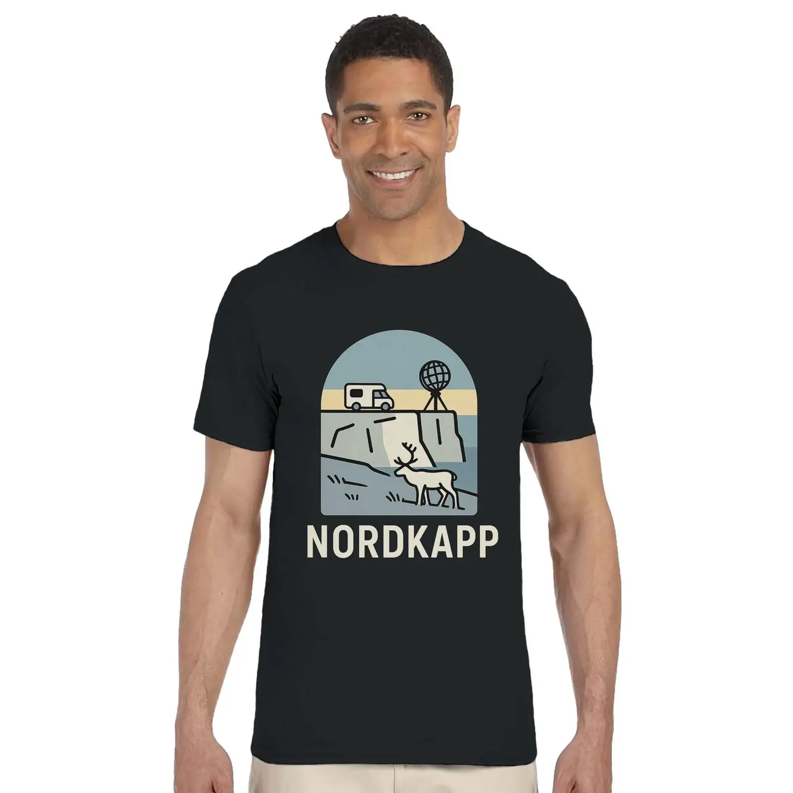 T Shirt Norway Nordkapp Campin - Vintage Fashion Font ulasan dan harga