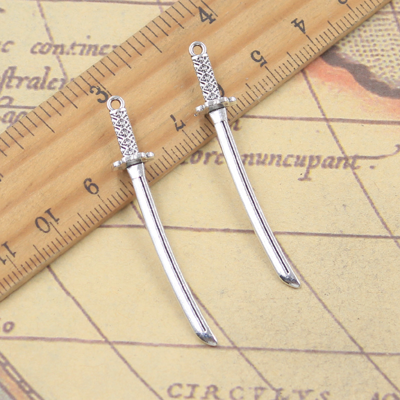 20pcs Charms Katana Knife 49x8 - Vintage Fashion Finds ulasan dan harga