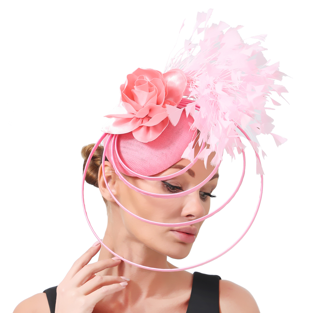 Beauty Pink Ladies Event Fasin - Vintage Fashion Hats ulasan dan harga