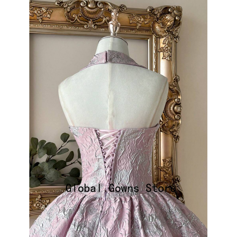 Pink Vintage Halter Prom Dress - Vintage Fashion Hong Kong ulasan dan harga