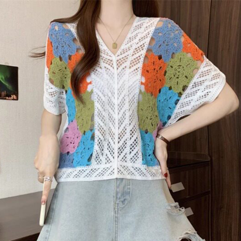 Floral Crochet Knit Top for Wo - Crochet Top Boho ulasan dan harga
