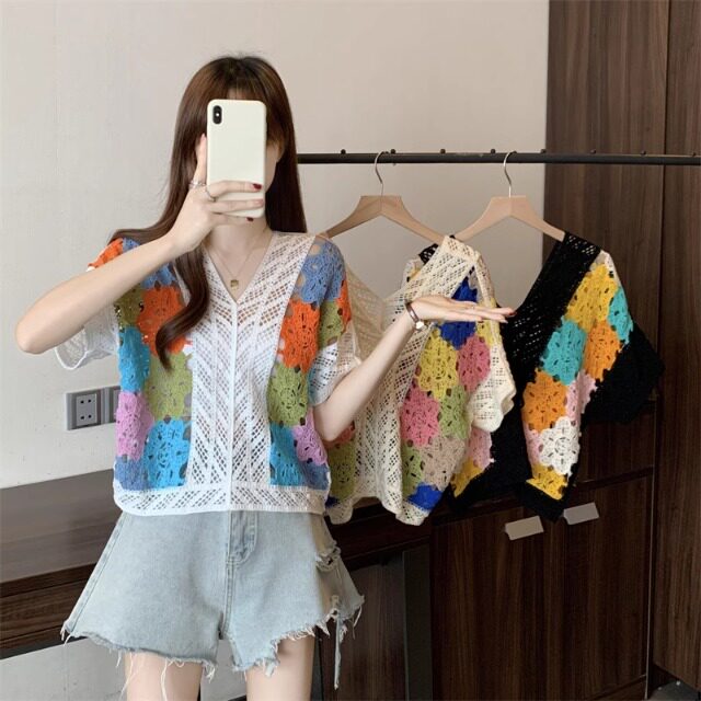Floral Crochet Knit Top for Wo - Crochet Top Boho ulasan dan harga