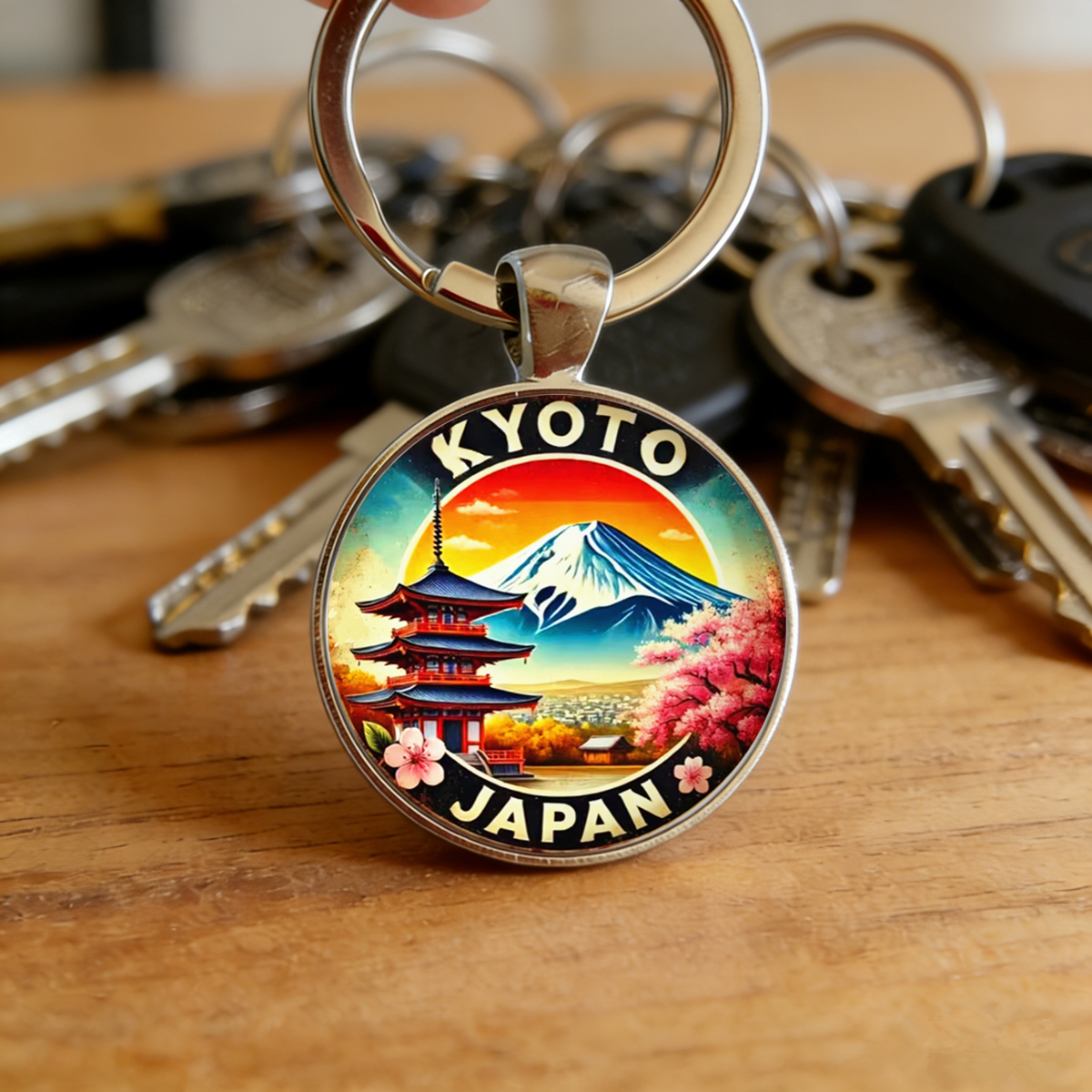 1PC KYOTO Japan Keychain， Saku - Vintage Fashion Kyoto ulasan dan harga