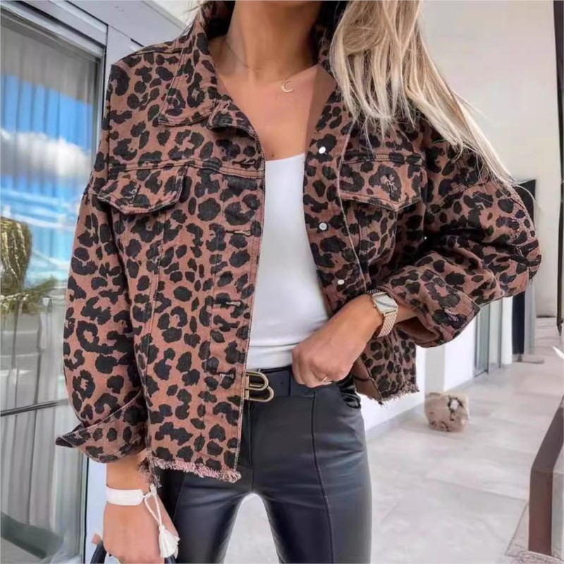 Spring Autumn Vintage Leopard  - Vintage Fashion Style Female ulasan dan harga