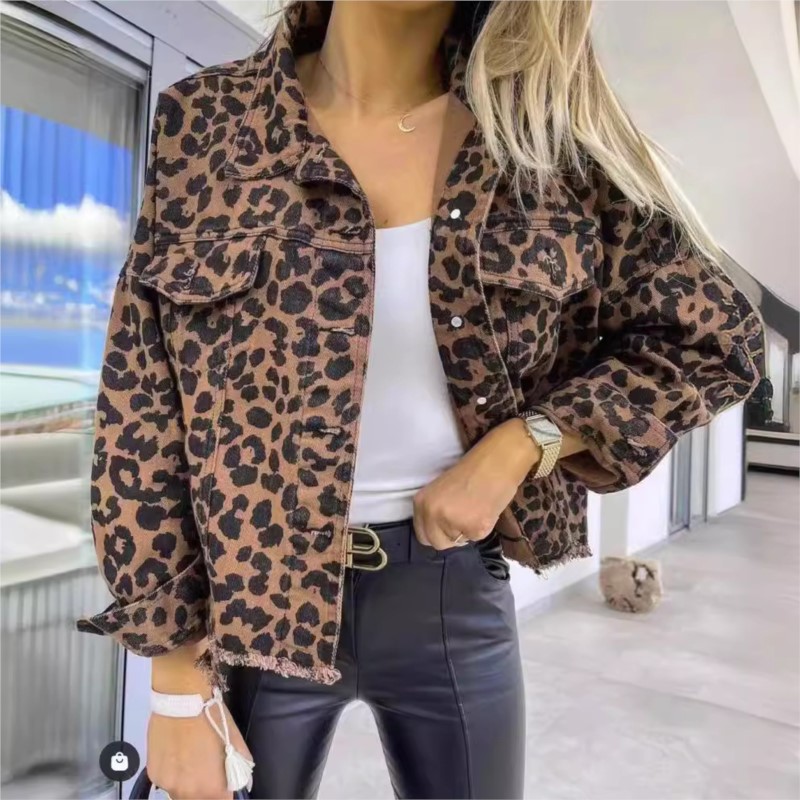 Spring Autumn Vintage Leopard  - Vintage Fashion Style Female ulasan dan harga