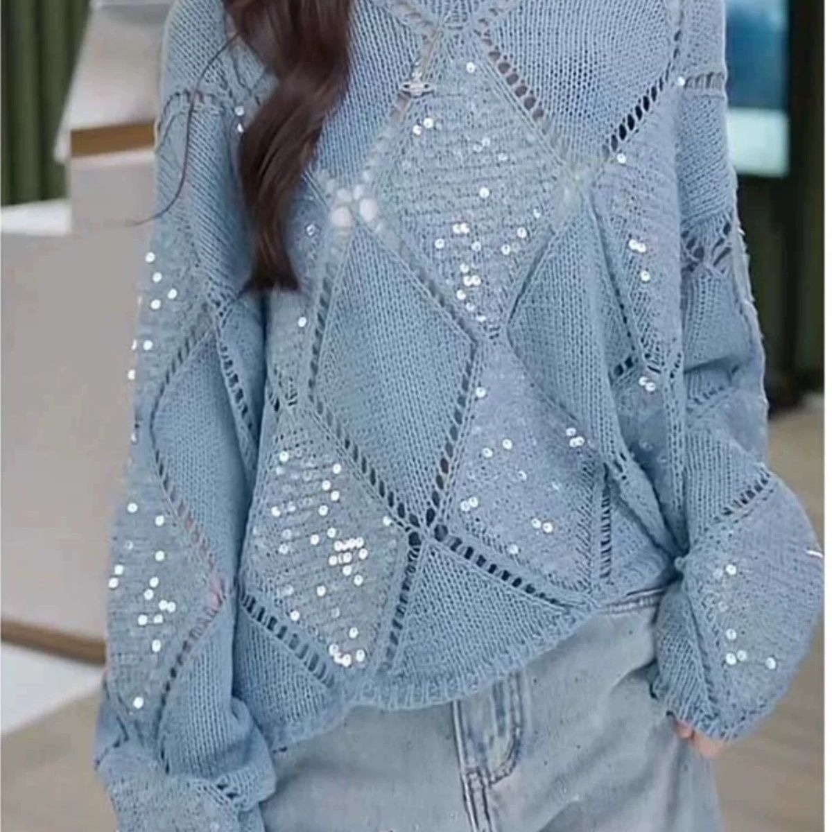 Women's Boho Chic Long Sleeve  - Crochet Top Boho ulasan dan harga