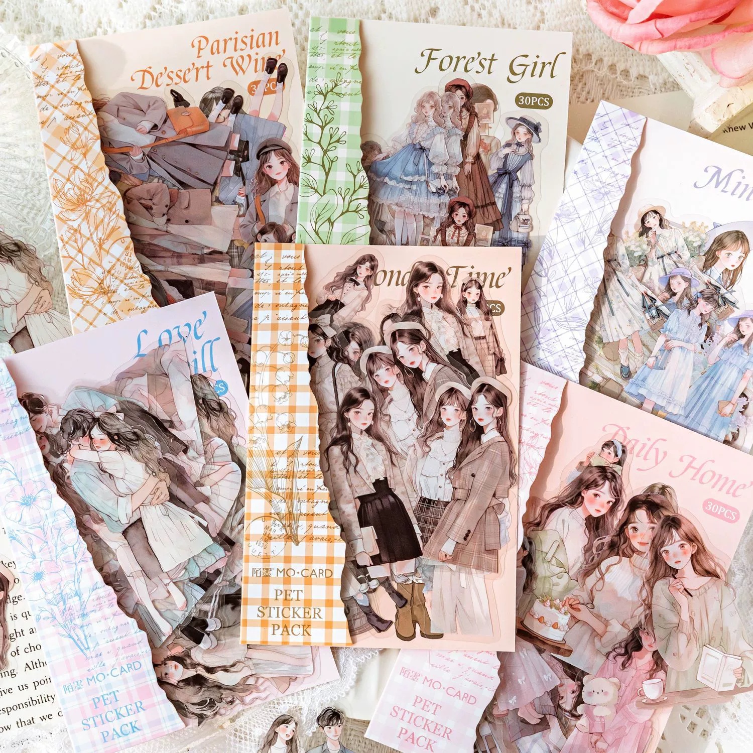 30Pcs Life Tidbits Series PET  - Vintage Fashion Journal ulasan dan harga