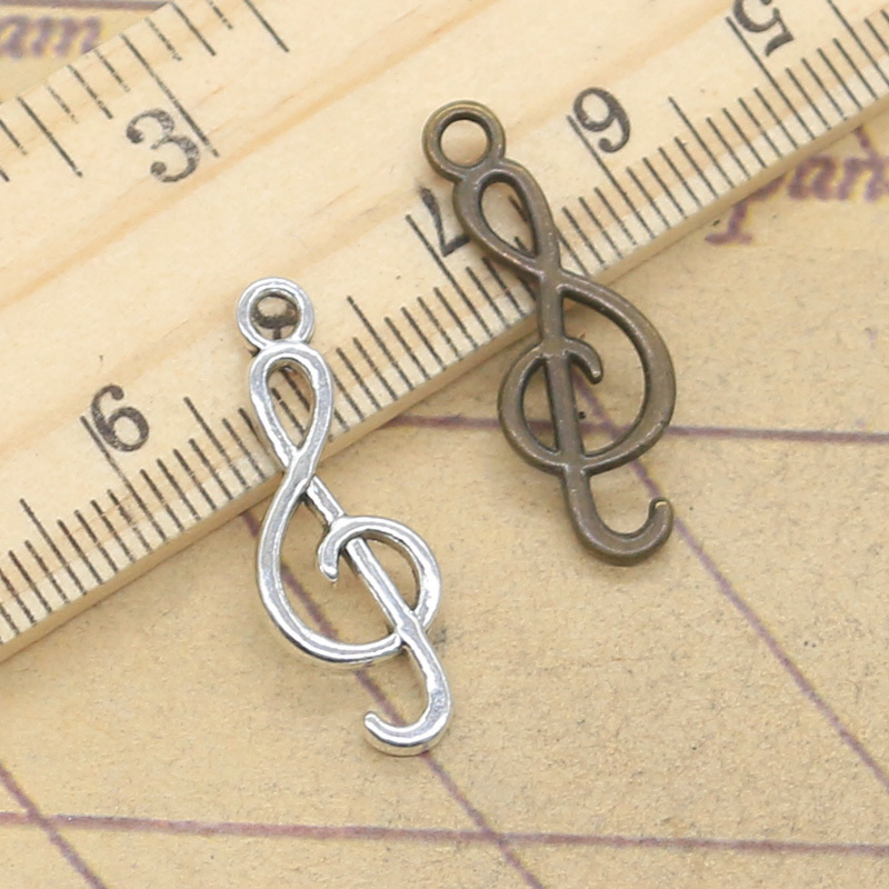 20pcs Charms Musical Note 25x9 - Vintage Fashion Finds ulasan dan harga