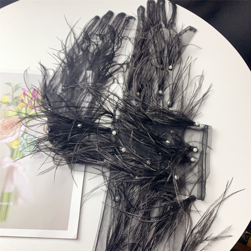 Women's Elegant Black Feather  - Vintage Fashion Photographers ulasan dan harga