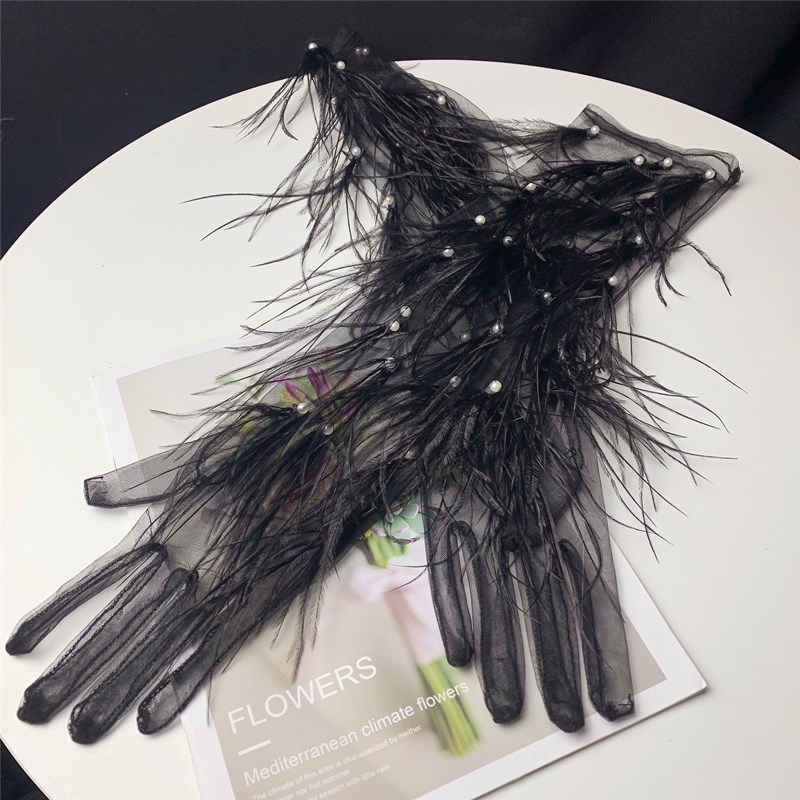 Women's Elegant Black Feather  - Vintage Fashion Photographers ulasan dan harga