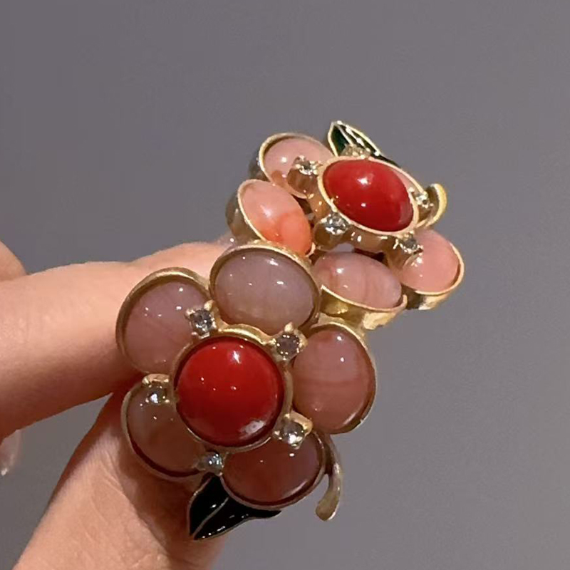 Vintage Natural Stone Pink Flo - Vintage Fashion Photographers ulasan dan harga